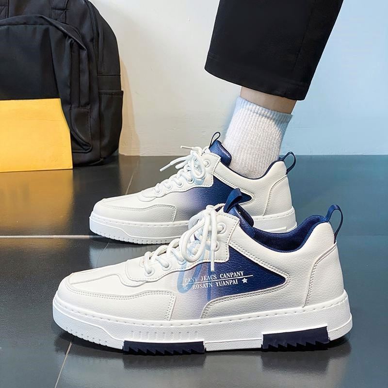 1 1 2025 New Fashion Trend Men's Four Seasons Burst Small White Shoes Low-top Casual Board Shoes