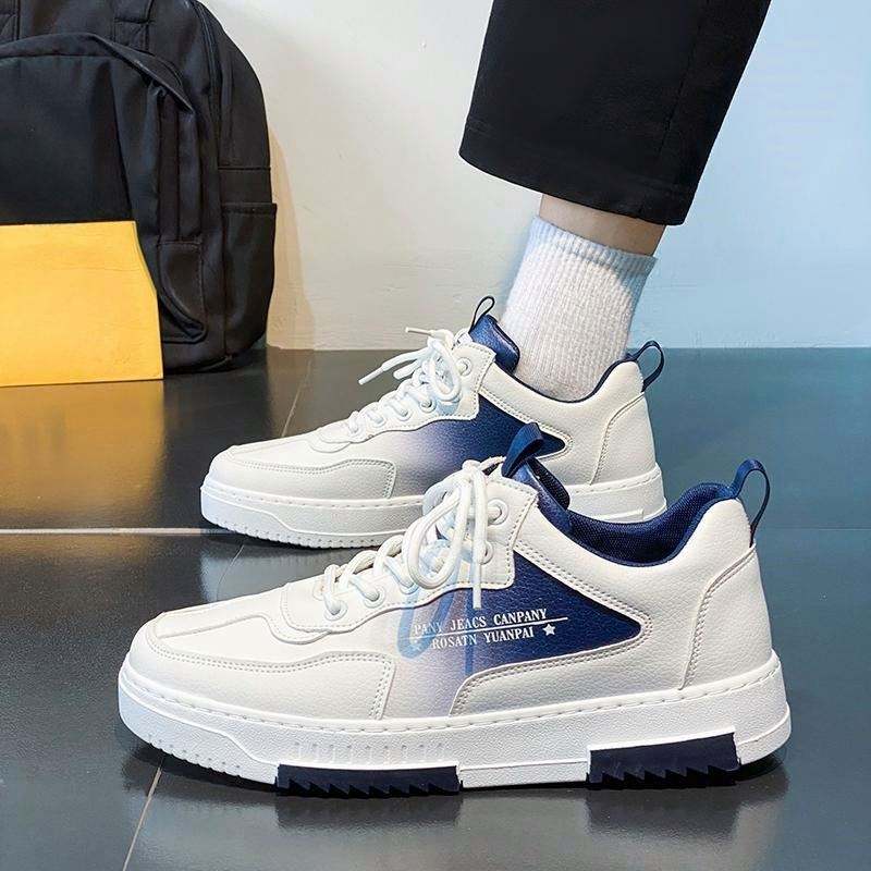 1 1 2025 New Fashion Trend Men's Four Seasons Burst Small White Shoes Low-top Casual Board Shoes